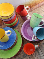 KUBKI CERAMICZNE KUBEK DO KAWY HERBATY ZESTAW 6