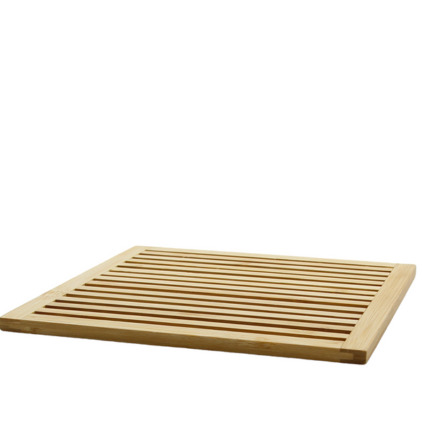 PODSTAWKA BAMBUSOWA POD GORĄCY GARNEK CZAJNIK PODKŁADKAD REWNIANA 20x20 cm