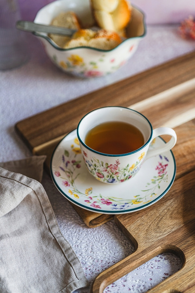 Filiżanka ze spodkiem PANI KWIATEK ceramiczna 250ml