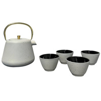 CZAJNIK IMBRYK ŻELIWNY 1L ZAPARZACZ SITKO STALOWE DO HERBATY +4 CZARKI