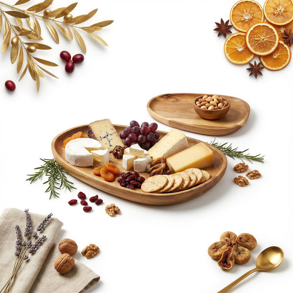 PATERA TALERZ DREWNIANY Z AKACJI DO SERWOWANIA