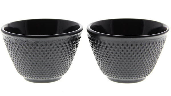 CZARKI ŻELIWNE 4x FILIŻANKI DO HERBATY KOMPLET