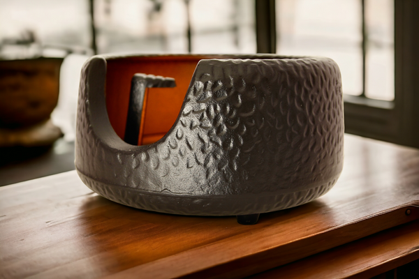 PODGRZEWACZ ŻELIWNY DUŻY POD CZAJNIK GARNEK ZAPARZACZ NA ŚWIECZKI TEALIGHT