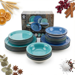 TALERZE ZESTAW OBIADOWY SERWIS 18 el TALERZY