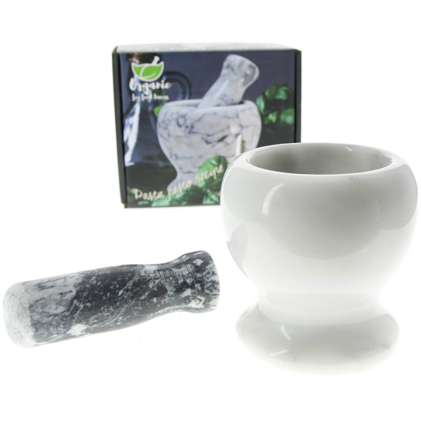 MOŹDZIERZ KUCHENNY Z TŁUCZKIEM KAMIENNY MARMUR