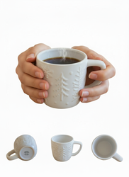 KUBEK 300 ML ZIMOWY ŚWIĄTECZNY DECO, BEŻ DO GORĄCYCH NAPOJÓW ZMYWARKA