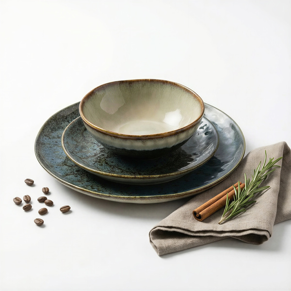 SERWIS OBIADOWY KOMPLET TALERZY 18EL. ZASTAWA OBIADOWA ZESTAW NA 6 OSÓB