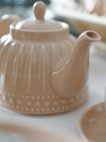 Ceramiczny DZBANEK linia MOSAIQUE BEIGE 1L czajnik do herbaty kawy