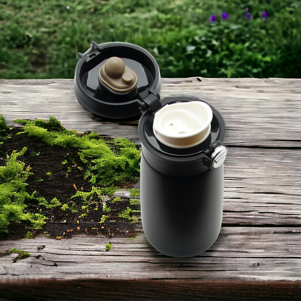 TERMOS KUBEK TERMICZNY PODRÓŻNY STALOWY 300ml BUTELKA DO WODY CIEPŁEJ MLEKA