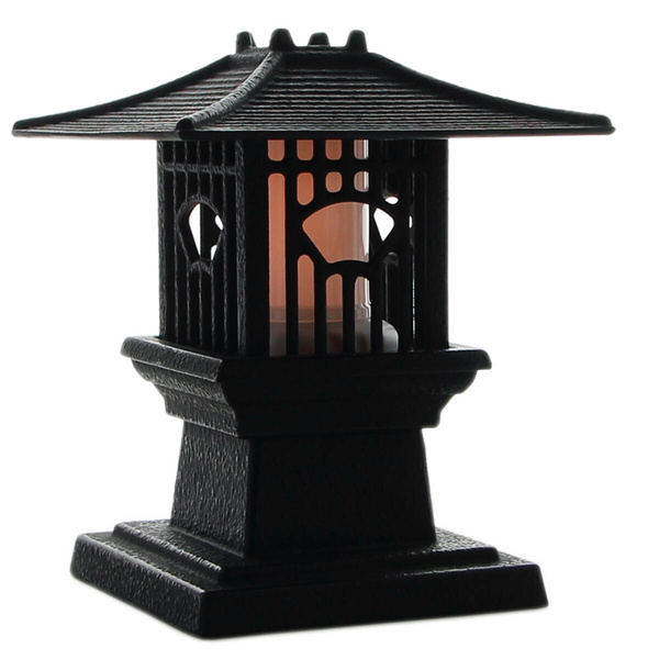 KOMINEK LED LAMPION LATARNIA ŻELIWNA LAMPA 3D Z OGNIEM RUCHOMYM PŁOMIEŃ