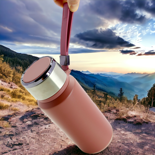 TERMOS KUBEK TERMICZNY PODRÓŻNY STALOWY 650 ml DO KAWY HERBATY WODY +SITKO