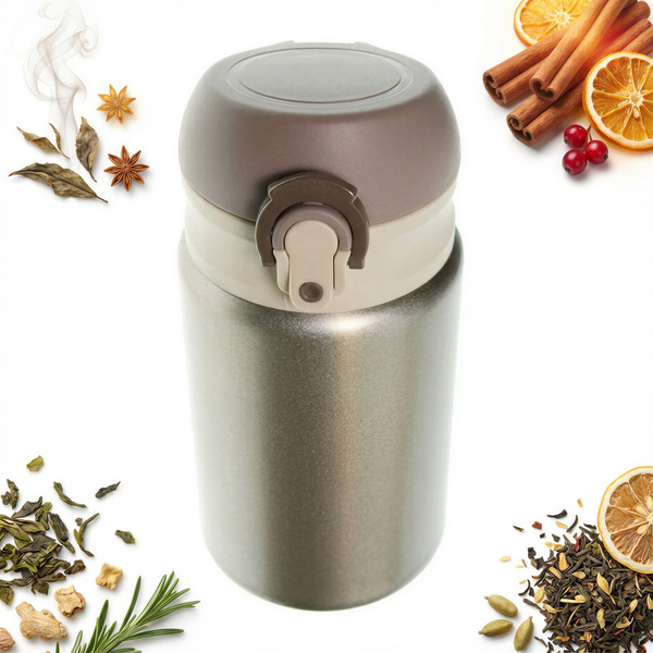 KUBEK TERMICZNY PODRÓŻNY TERMOS STALOWY 300ml