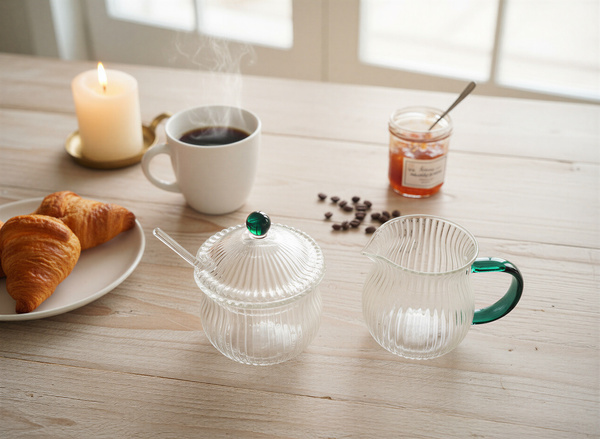 MLECZNIK CUKIERNICZKA ZESTAW CUKIERNICA POJEMNIK NA CUKIER DZBANUSZEK MLEKO