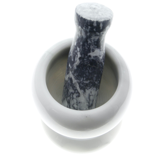 MOŹDZIERZ KUCHENNY Z TŁUCZKIEM KAMIENNY MARMUR