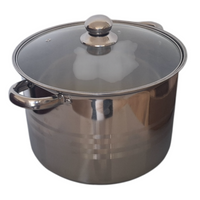 GARNEK STAL NIERDZEWNA 28 cm GAR 12,5L DO GASTRO Z POKRYWKA METALOWA