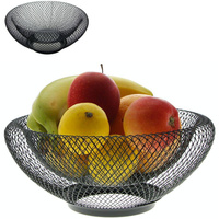 KOSZ NA OWOCE WARZYWA METALOWY KOSZ PATERA MISKA CZARNA OZDOBNA