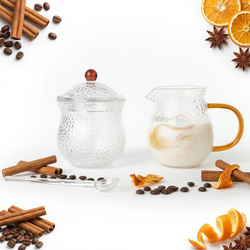 DZBANUSZEK CUKIERNICA ZESTAW CUKIERNICZKA POJEMNIK NA CUKIER MLECZNIK 250ML