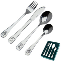 SZTUĆCE DLA DZIECI ZESTAW STAL ŁYŻECZKA WIDELEC NÓŻ ŁYŻKA 4 el.KOMPLET