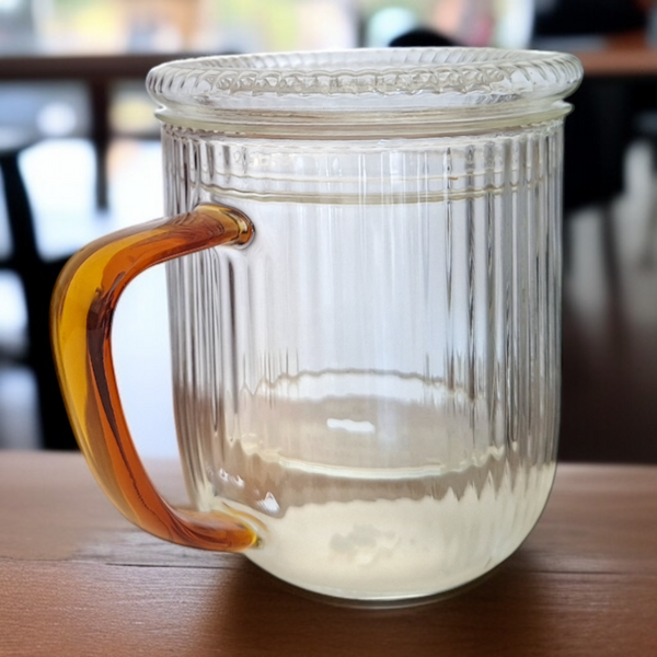 SZKLANKA KUBEK TERMICZNY 0,4L ZAPARZACZ SZKLANY DO PARZENIA HERBATY I ZIÓŁ