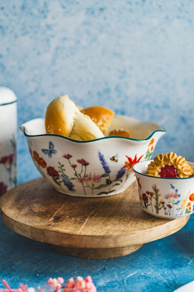 MISKA ceramiczna 20 cm PAN KWIATEK miseczka SALATERKA 1L