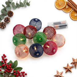 GIRLANDA LEDOWE LAMPKI KULE KOLOR COTTON METALOWE