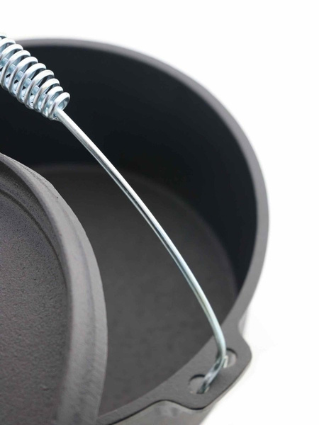 KOCIOŁEK GARNEK ŹELIWNY GAR MYŚLIWSKI Z POKRYWKĄ