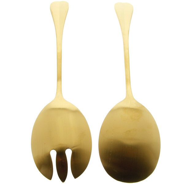 ŁYŻKI DO SAŁATEK SAŁATY ZESTAW 2 el.ZŁOTE
