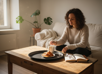 TACA KELNERSKA KUCHENNA ANTYPOSLIZGOWA CZARNA OKRĄGŁA 41 CM DO SERWOWANIA