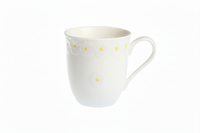 KUBEK DO KAWY HERBATY CZEKOLADY 300 ml BIAŁY CERAMIKA DESIGN DAISY LINE