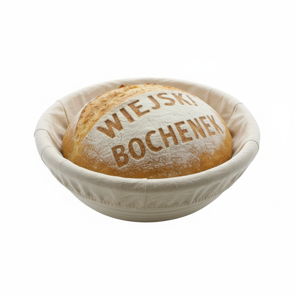 KOSZYK RATAN FORMA DO WYRASTANIA CIASTA NA CHLEB 21 CM + WOREK