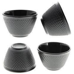 CZARKI ŻELIWNE 4x FILIŻANKI DO HERBATY KOMPLET