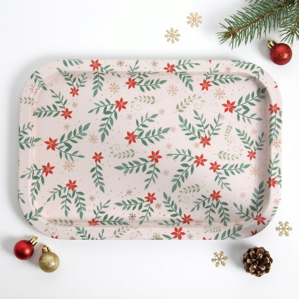 TACA KUCHENNA DEKORACJA STOŁU PROSTOKĄTNA DO SERWOWANIA NOSZENIA 21x14x2