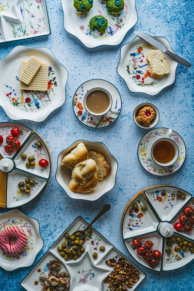 PATERA ceramiczna KWADRAT 30 cm PAN KWIATEK z przegródkami