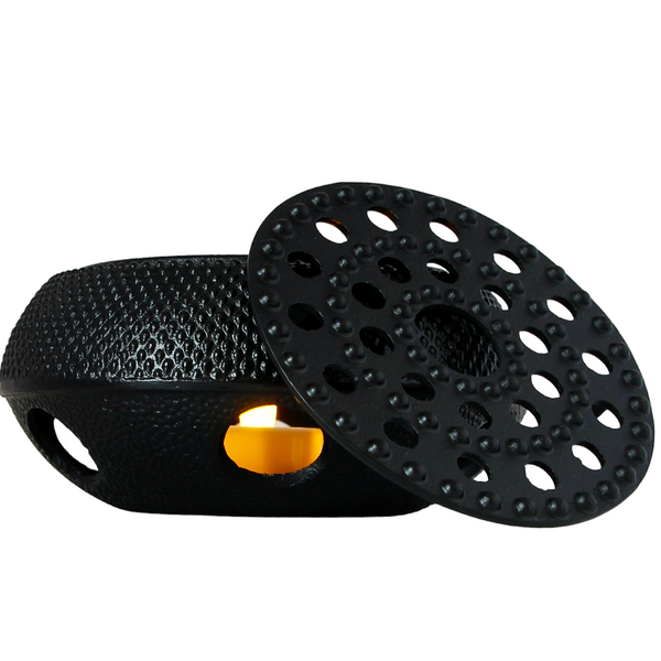 CZAJNIK ŻELIWNY IMBRYK 1,8L ZAPARZACZ DO HERBATY + PODGRZEWACZ + WIDELCZYK