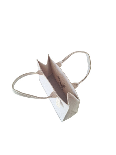 TORBA FILCOWA 40X30X15 CM BEŻOWA NA PREZENT DO ZAKUPÓW GIFT BAG