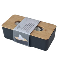 POJEMNIK CHUSTECZNIK PUDEŁKO NA CHUSTECZKI SERWETKI PODAJNIK BAMBUSOWO/PLAS