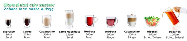 Szklanki termiczne 175 ml do KAWY, SOKU,WODY 2 szt