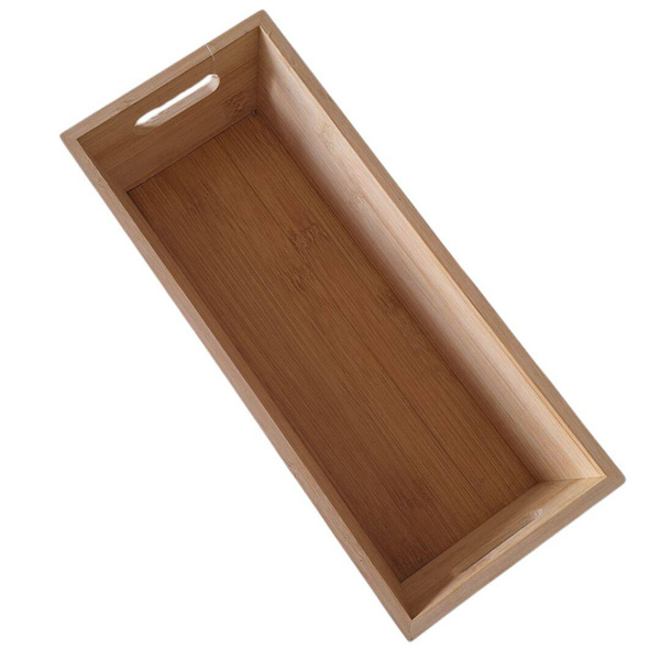 TACA BAMBUSOWA SKRZYNKA PROSTOKĄTNA ORGANIZER Z DREWNA PUDEŁKO 33x14x7,5 cm