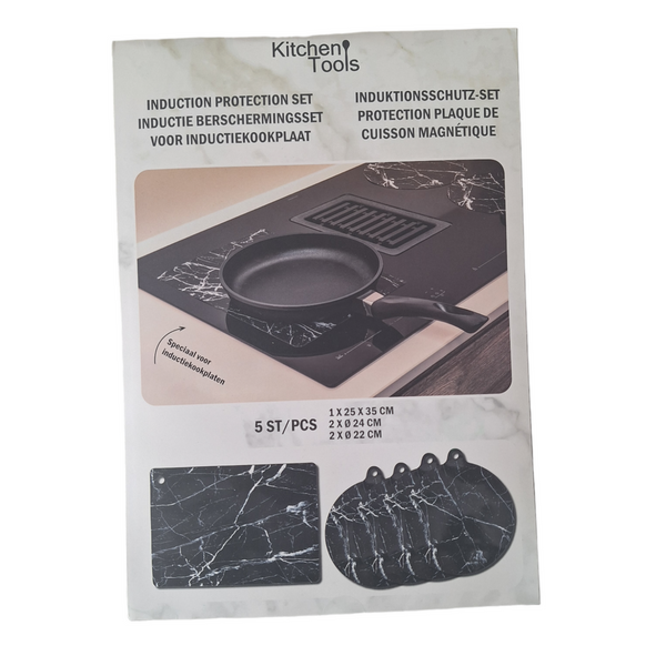 MATA SILIKONOWA MATY PODKŁADKA DO KUCHENKI INDUKCYJNEJ ZESTAW 5 SZTUK