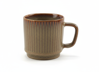 KUBEK CERAMIKA 350ML ELEGANCKI I FUNKCJONALNY BROWN BISTRO MUG