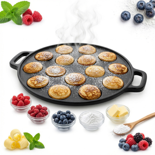 PATELNIA DO NALEŚNIKÓW MINI 15 PANCAKES ŻELIWNA