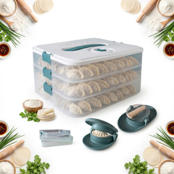 POJEMNIKI ORGANIZER PUDEŁKO POZIOMOWE DO PIEROGÓW +2 WYKRAWACZE PIEROŻNICE