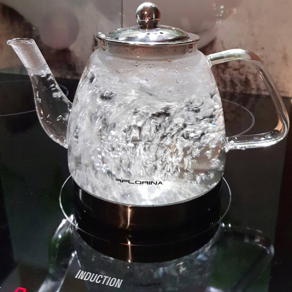 ZAPARZACZ CZAJNIK DZBANEK SZKLNAY INDUKCJA 1,2L DO KAWY HERBATY ZIÓŁ