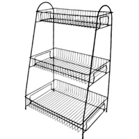 STOJAK PÓŁKA ORGANIZER NA PRZYPRAWY PRZYPRAWNIK METALOWY CZARNY ORGANIZER