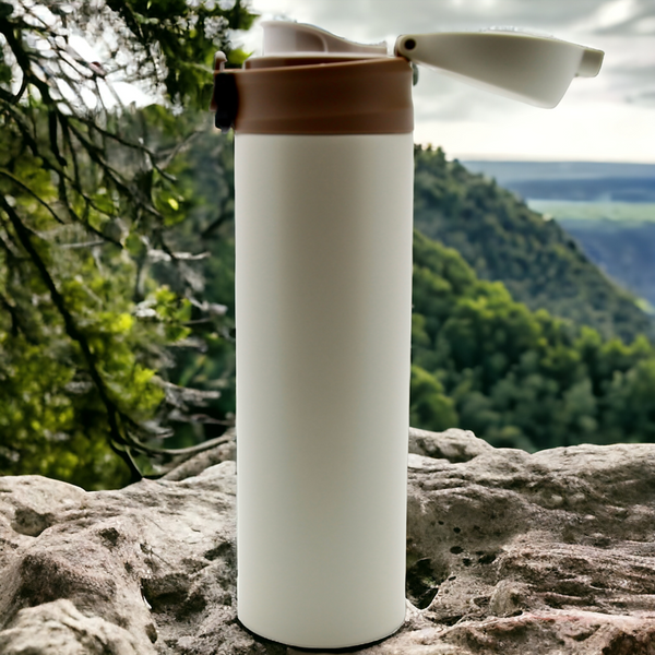 TERMOS KUBEK TERMICZNY PODRÓŻNY STALOWY 450 ml DO KAWY HERBATY WODY