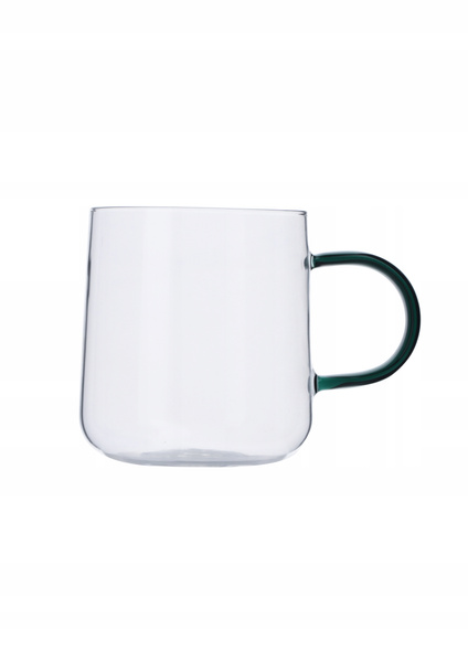 ŻAROODPORNE KUBKI z kolorowymi uszami SZKLANKI 300 ml zestaw 6 sztuk