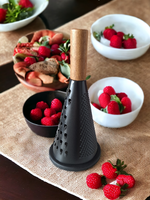 TARKA SZATKOWNICA CZARNA DO WARZYW OWOCÓW SERA TARKA 3  STRONA STALOWA