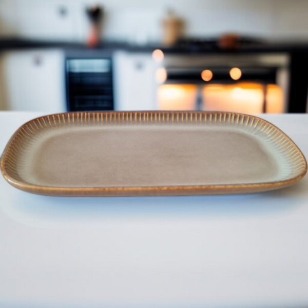 PÓŁMISEK SALATERKA TALERZ DO SUSHI SAŁATKOWY PROSTOKĄTNY CERAMICZNY 30 cm