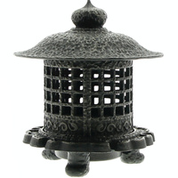 KOMINEK LED LAMPION LATARNIA ŻELIWNA LAMPA 3D Z OGNIEM RUCHOMYM PŁOMIEŃ