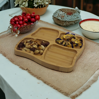 TALERZ DESKA DREWNIANA BAMBUSOWA PATERA PRZEGRODY NA PRZEKĄSKI DANIA CIASTA